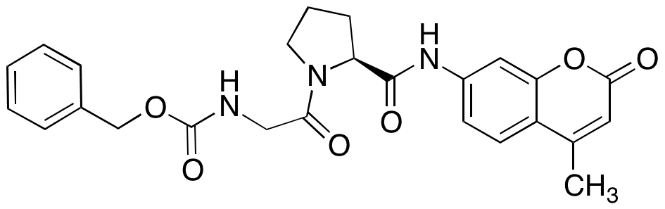 N-CBZ-Glycyl-L-proline 7-Amido-4-methylcoumarin - Chemical structure and product image