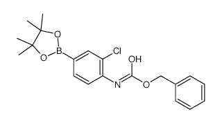 4-Cbz-Amino-3-chlorophenylboronic acid, pinacol ester - Chemical structure and product image