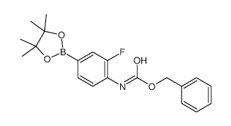 4-(Cbz-Amino)-3-fluorophenylboronic acid, pinacol ester - Chemical structure and product image
