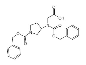 (S)-2-(N-Cbz)(1-Cbz-pyrrolidin-3-yl)aminoacetic acid - Chemical structure and product image