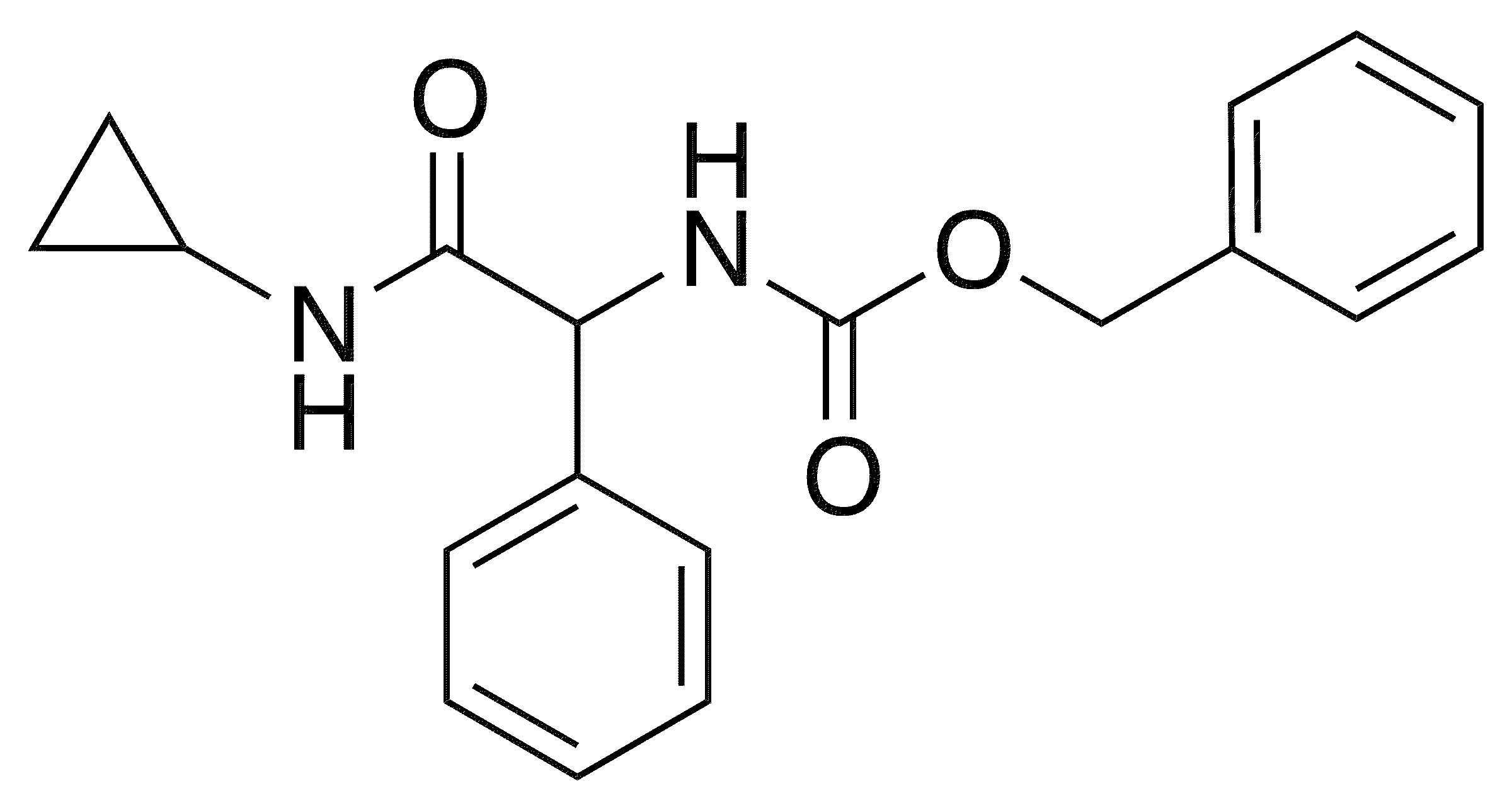 N-Cbz-N’-cyclypropyl-DL-phenylglycinamide - Chemical structure and product image