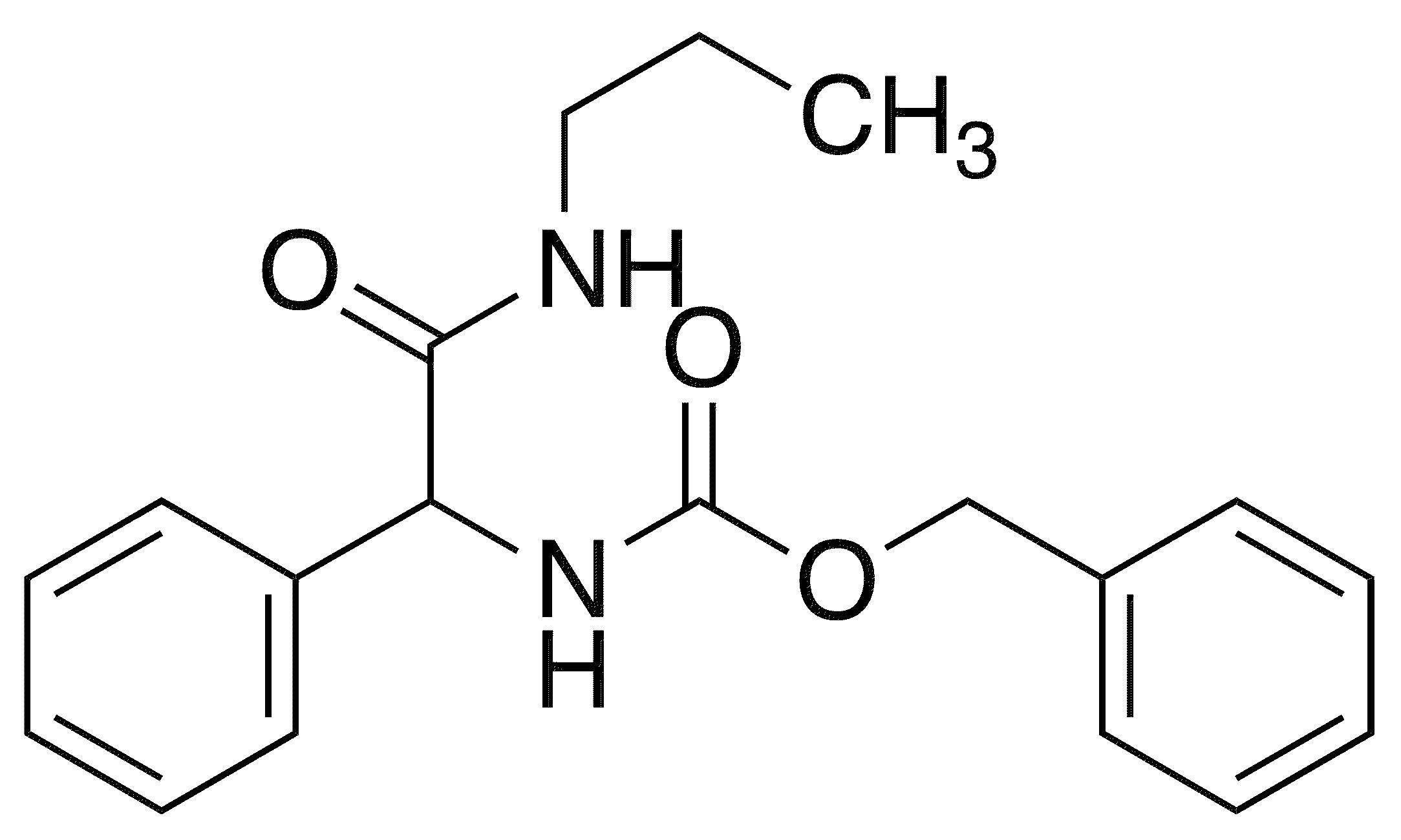 N-Cbz-N’-propyl-DL-phenylglycinamide - Chemical structure and product image