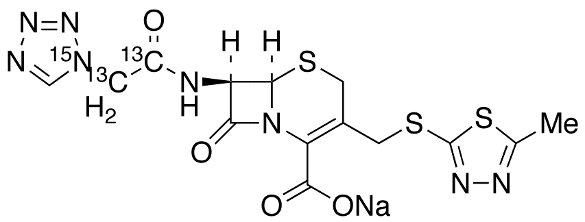 Cefazolin-13C2,15N Sodium Salt - Chemical structure and product image