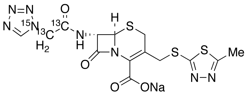 7-epi-Cefazolin-13C2 15N Sodium Salt - Chemical structure and product image
