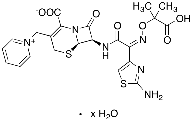 Ceftazidime Hydrate (~5% Sodium Carbonate as stabilizer) - Chemical structure and product image