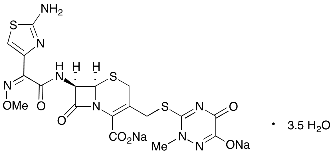 Ceftriaxone Disodium Salt Hemiheptahydrate - Chemical structure and product image