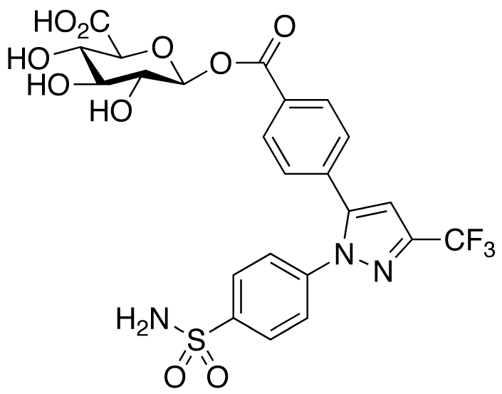 Celecoxib Carboxylic Acid Acyl-Beta-D-glucuronide - Chemical structure and product image