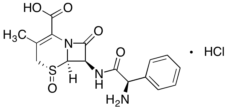 Cephalexin R-Sulfoxide Hydrochloride - Chemical structure and product image