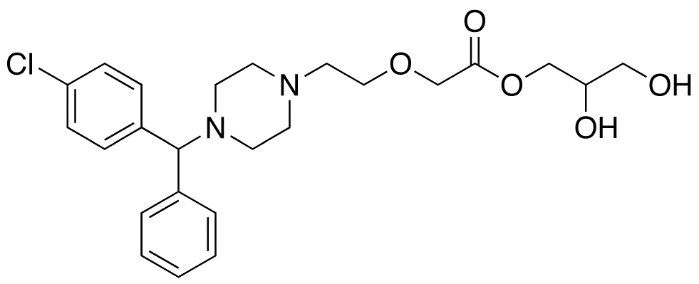 Cetirizine Glycerol Ester Dihydrochloride (Mixture of Diastereomers) - Chemical structure and product image