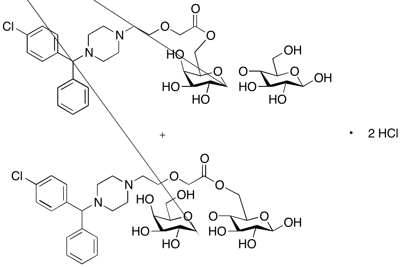 Cetirizine 6,6-O-Lactose Ester Dihydrochloride(6,6-Mixture) - Chemical structure and product image