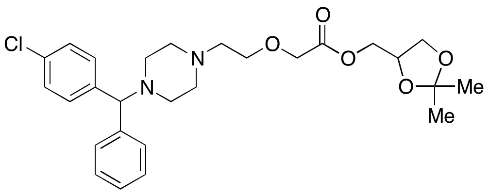 Cetirizine (2,2-Dimethyl-1,3-dioxolan-4-yl)methyl ester - Chemical structure and product image