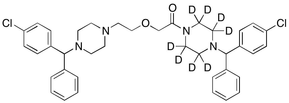 Cetirizine 1-[(4-Chlorophenyl)phenylmethyl]piperazine Amide-d8 - Chemical structure and product image