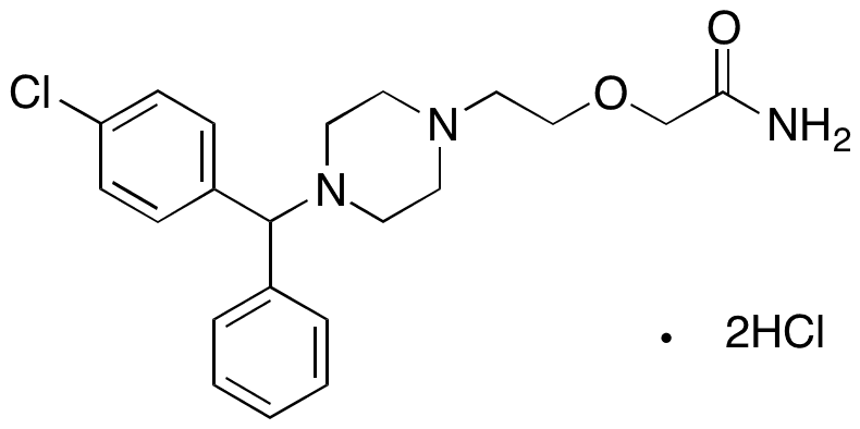 Cetirizine Amide Dihydrochloride - Chemical structure and product image