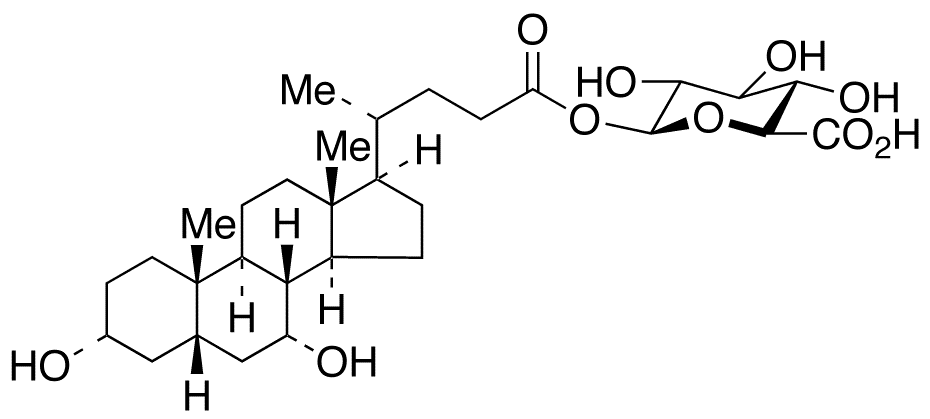 Chenodeoxycholic Acid 24-Acyl-Beta-D-glucuronide - Chemical structure and product image