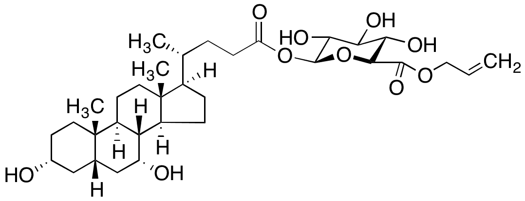 Chenodeoxycholic Acid 24-Acyl-Beta-D-glucuronide Allyl Ester - Chemical structure and product image