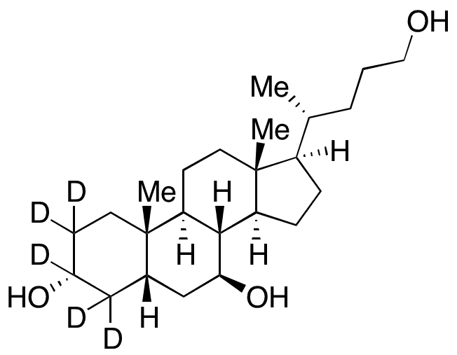(3 Alpha,5 Beta,7 Beta)-Cholane-3,7,24-triol-d5 - Chemical structure and product image
