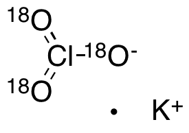 Chloric-18O3 Acid Potassium Salt (As a solution in H218O) - Chemical structure and product image