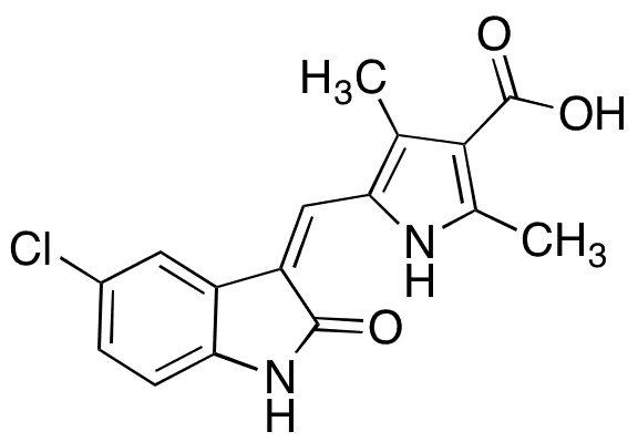 5-[(Z)-(5-Chloro-1,2-dihydro-2-oxo-3H-indol-3-ylidene)methyl]-2,4-dimethyl-1H-pyrrole-3-carboxylic Acid - Chemical structure and product image