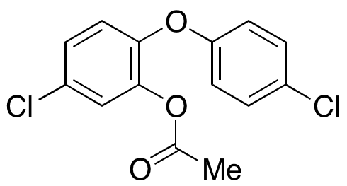 5-Chloro-2-(4-chlorophenoxy)phenol 1-Acetate - Chemical structure and product image