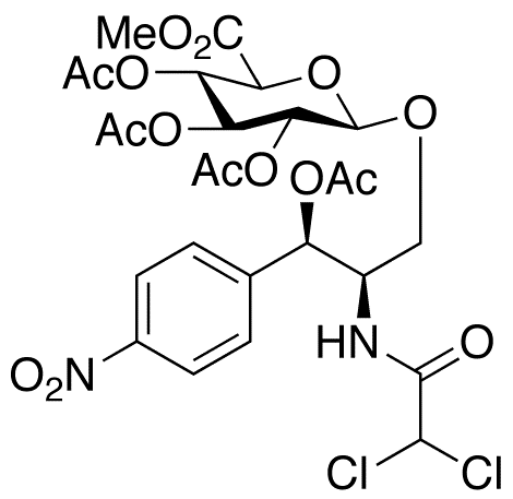 Chloramphenicol 3-O-beta-D-Glucuronide-3,2,3,4-tetra-O-acetate Methyl Ester - Chemical structure and product image