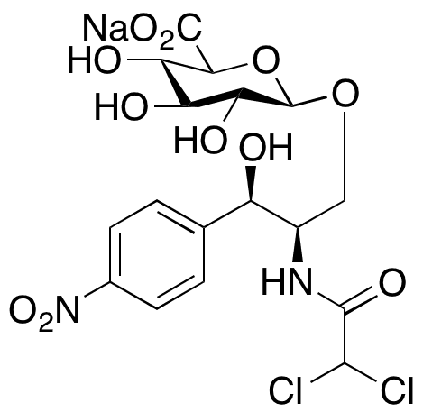 Chloramphenicol 3-O-Beta-D-Glucuronide Sodium Salt - Chemical structure and product image