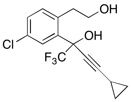 2-(5-Chloro-2-(2-hydroxyethyl)phenyl)-4-cyclopropyl-1,1,1-trifluorobut-3-yn-2-ol - Chemical structure and product image