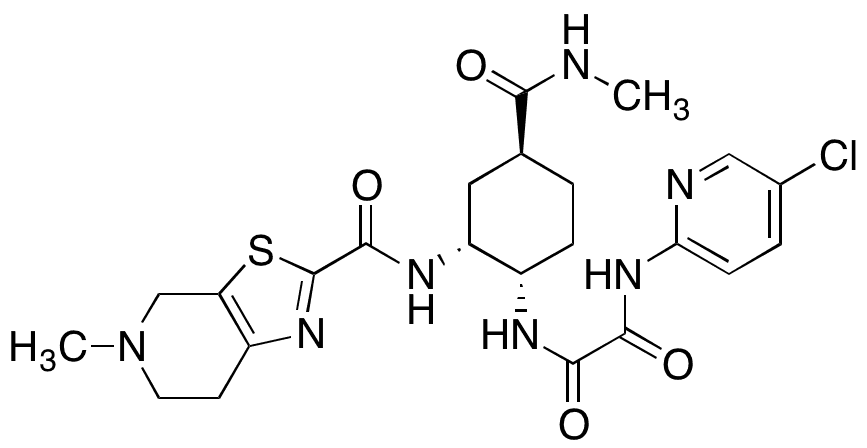 N1-(5-Chloro-2-pyridinyl)-N2-[(1S,2R,4S)-4-[(methylamino)carbonyl]-2-[[(4,5,6,7-tetrahydro-5-methylthiazolo[5,4-c]pyridin-2-yl)carbonyl]amino]cyclohexyl]ethanediamide - Chemical structure and product image