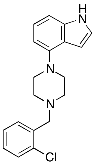 4-[4-[(2-Chlorophenyl)methyl]-1-piperazinyl]-1H-indole - Chemical structure and product image