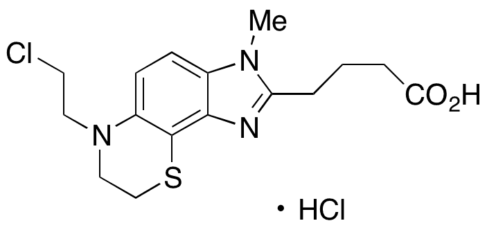 4-(6-(2-Chloroethyl)-3-methyl-3,6,7,8-tetrahydroimidazo[4,5:5,6]benzo[1,2-b][1,4]thiazin-2-yl)butanoic Acid Hydrochloride - Chemical structure and product image