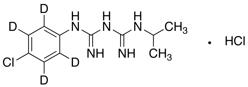 Chlorguanide-d4 Hydrochloride - Chemical structure and product image