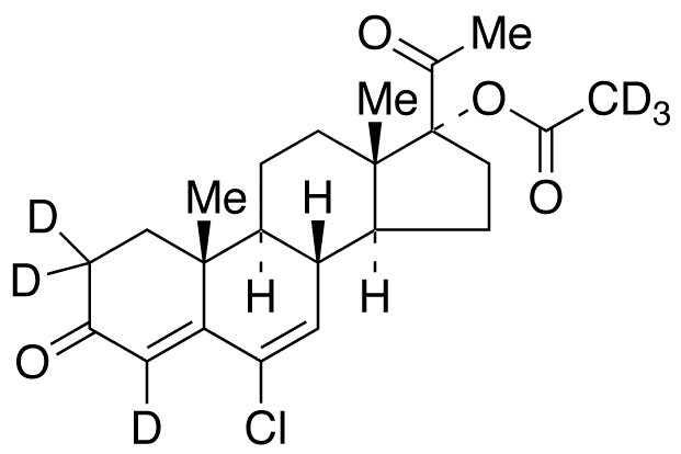 Chlormadinone-d6 Acetate - Chemical structure and product image