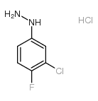 3-Chloro-4-fluorophenylhydrazine Hydrochloride - Chemical structure and product image