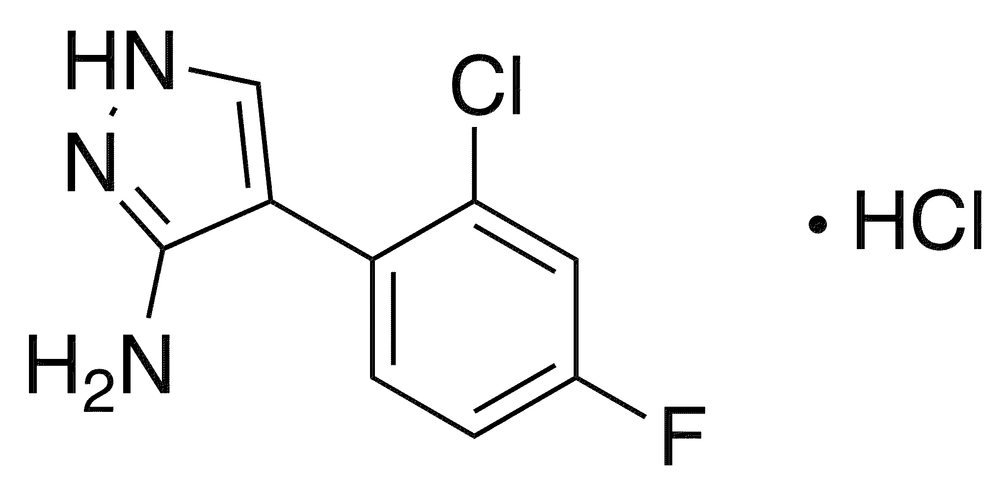 4-(2-Chloro-4-fluorophenyl)-1h-pyrazol-5-amine Hydrochloride - Chemical structure and product image