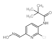 N-(2-Chloro-6-((hydroxyimino)methyl)pyridin-3-yl)-pivalamide - Chemical structure and product image
