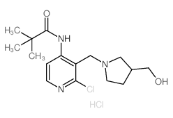 N-(2-Chloro-3-((3-(hydroxymethyl)pyrrolidin-1-yl)-methyl)pyridin-4-yl)pivalamide Hydrochloride - Chemical structure and product image