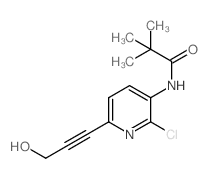 N-(2-Chloro-6-(3-hydroxyprop-1-ynyl)pyridin-3-yl)-pivalamide - Chemical structure and product image