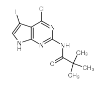 N-(4-Chloro-5-iodo-7h-pyrrolo[2,3-d]pyrimidin-2-yl)-2,2-dimethylpropionamide - Chemical structure and product image