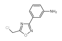 3-[5-(Chloromethyl)-1,2,4-oxadiazol-3-yl]aniline - Chemical structure and product image