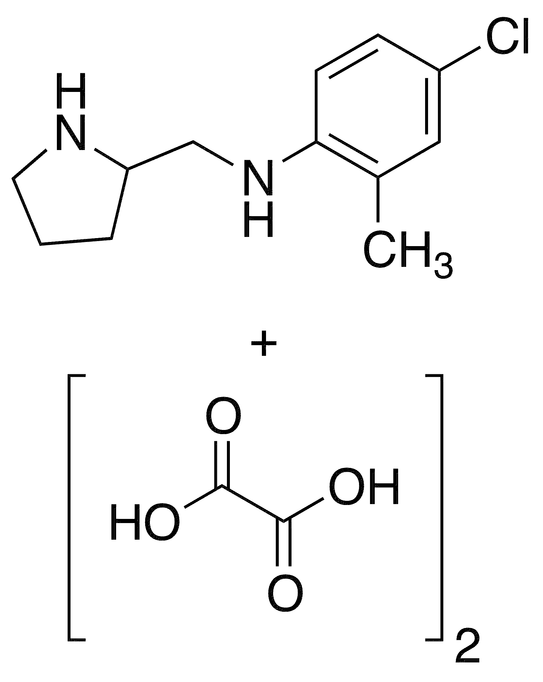 4-Chloro-2-methyl-n-(pyrrolidin-2-ylmethyl)aniline Dioxalate - Chemical structure and product image