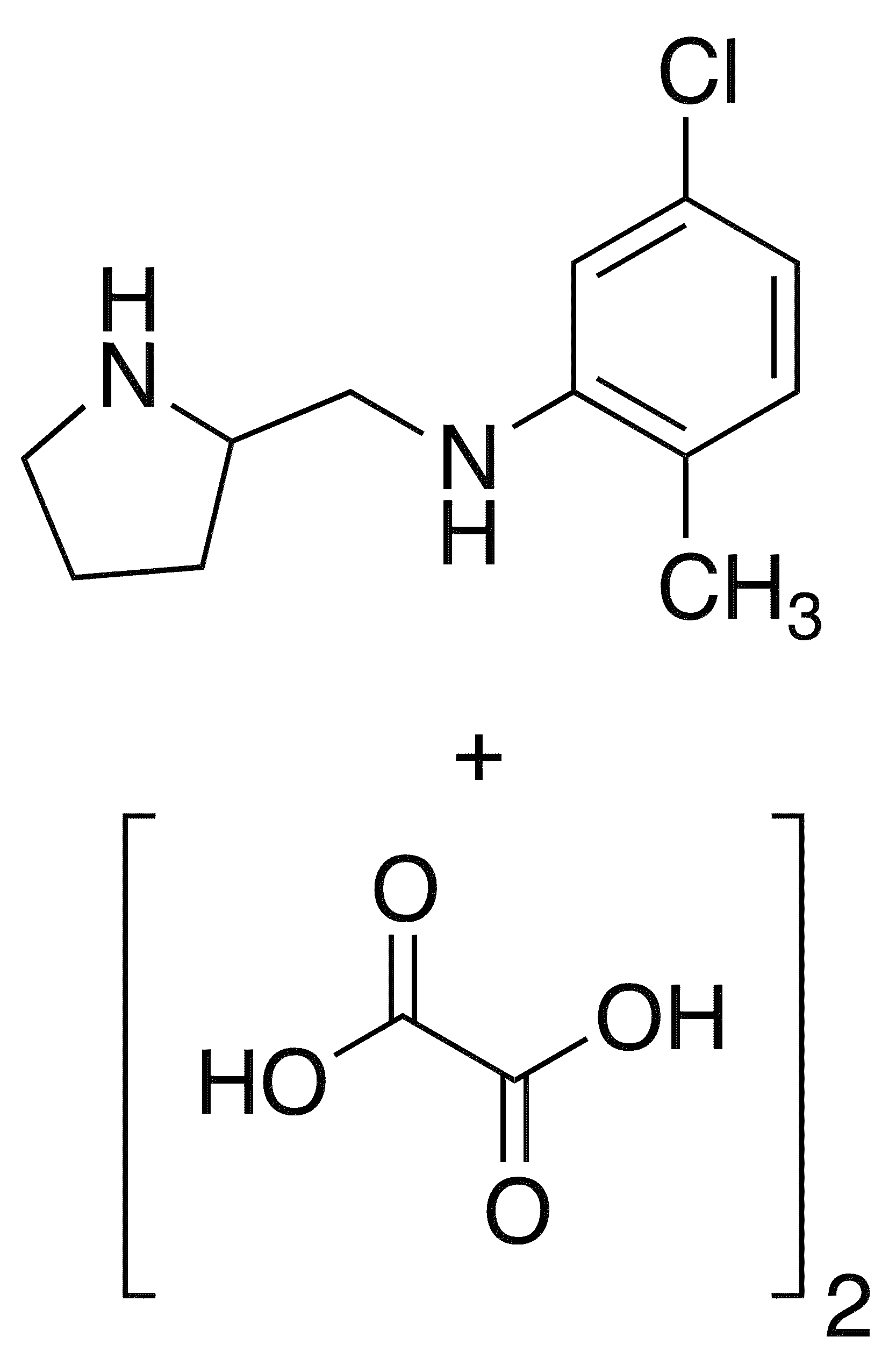 5-Chloro-2-methyl-n-(2-pyrrolidinylmethyl)aniline Dioxalate - Chemical structure and product image