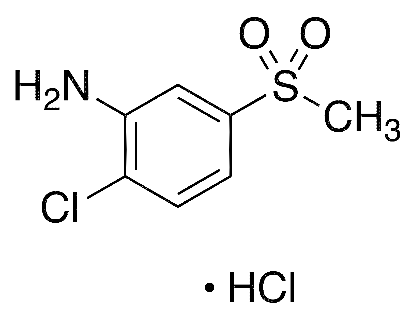 2-Chloro-5-(methylsulfonyl)aniline Hydrochloride - Chemical structure and product image