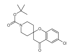 6-Chloro-4-oxo-2-spiro(n-boc-piperidine-4-yl)-benzopyran - Chemical structure and product image