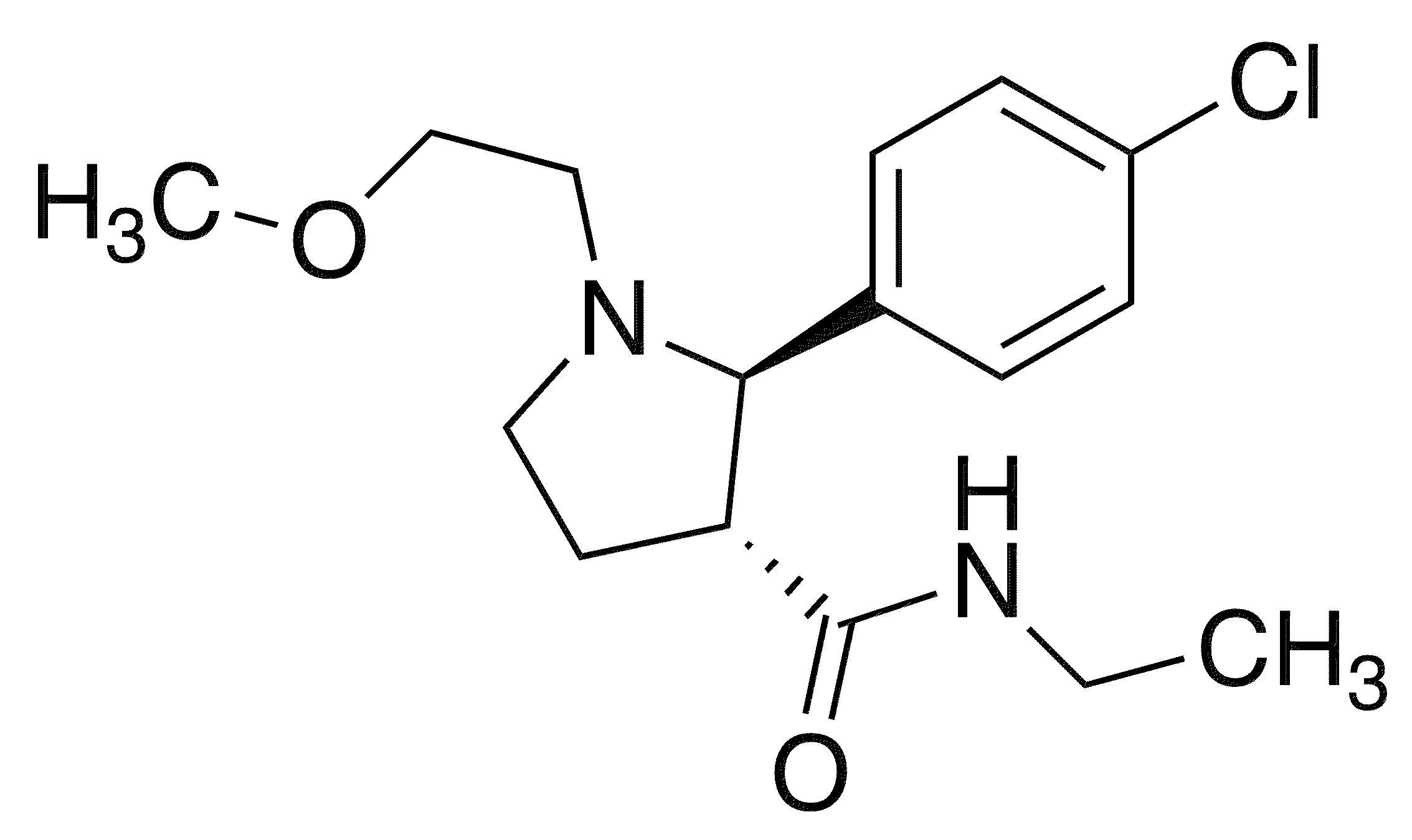 (2R,3R)-2-(4-Chlorophenyl)-n-ethyl-1-(2-methoxyethyl)pyrrolidine-3-carboxamide - Chemical structure and product image