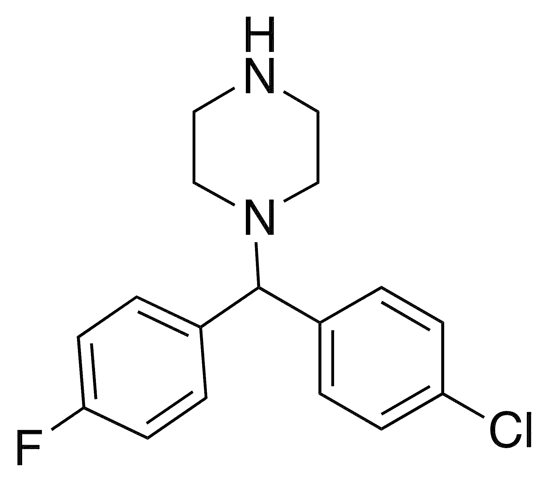 1-[(4-Chlorophenyl)(4-fluorophenyl)methyl]piperazine - Chemical structure and product image