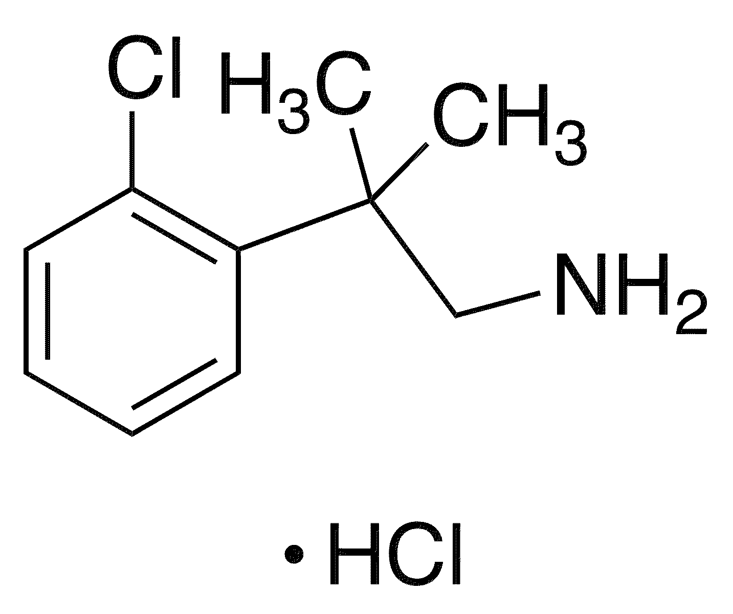 2-(2-Chlorophenyl)-2-methylpropan-1-amine Hydrochloride - Chemical structure and product image