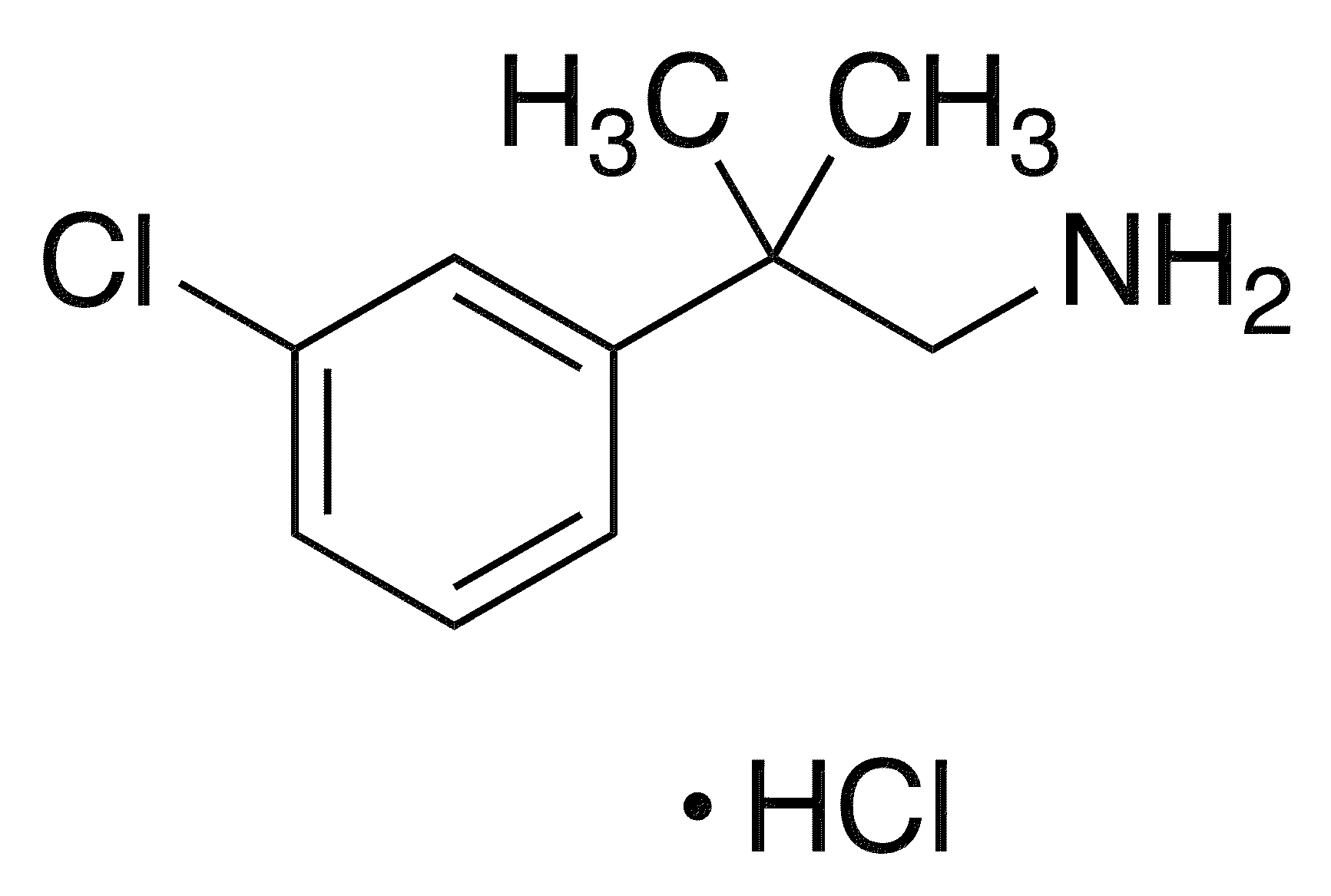 2-(3-Chlorophenyl)-2-methylpropylamine Hydrochloride - Chemical structure and product image