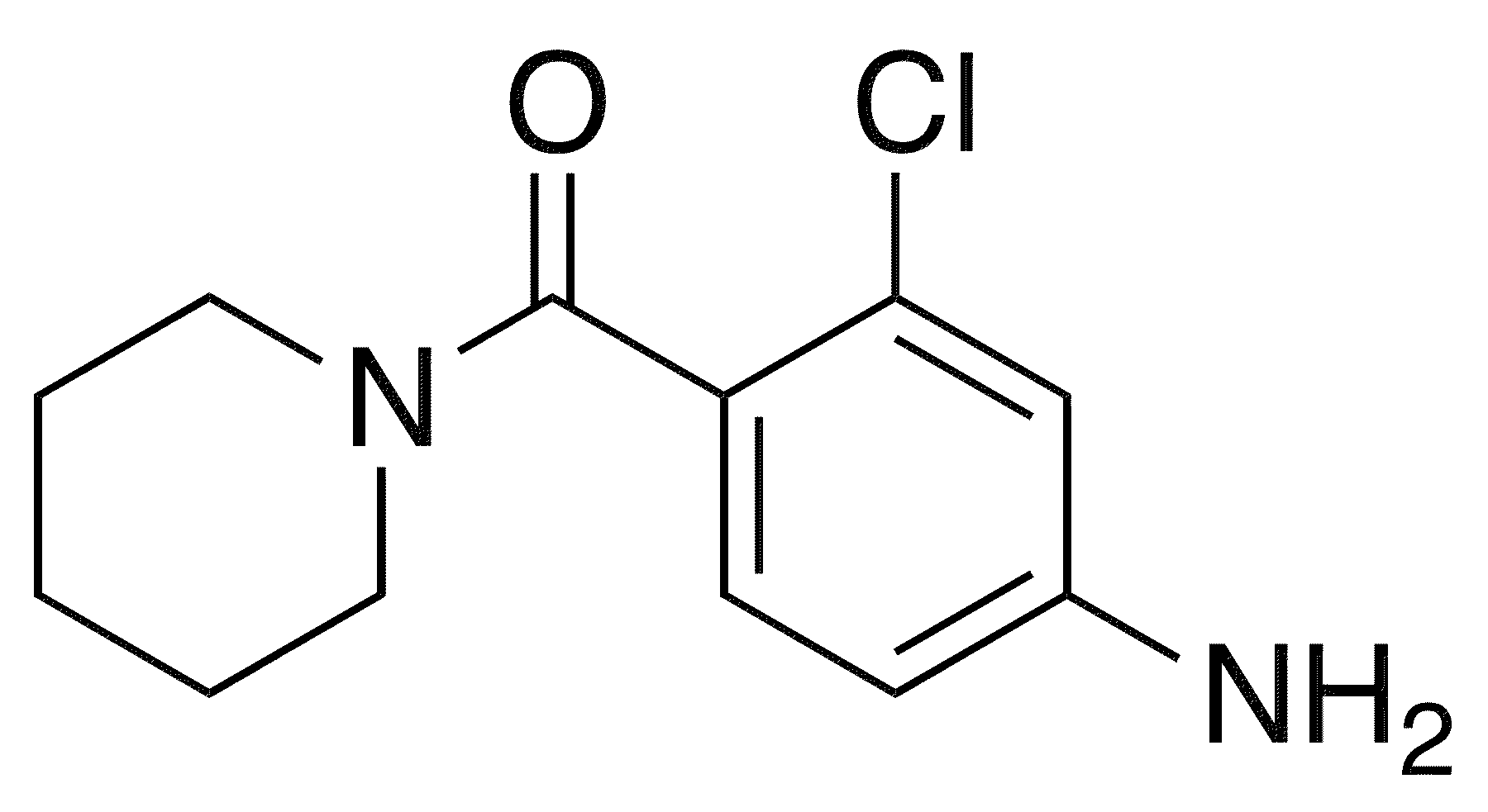 3-Chloro-4-[(piperidin-1-yl)carbonyl]aniline - Chemical structure and product image