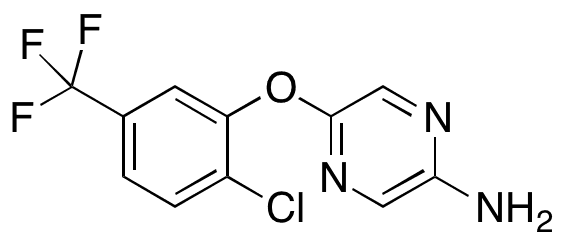 5-(2-Chloro-5-(trifluoromethyl)phenoxy)pyrazin-2-amine - Chemical structure and product image