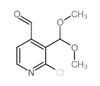 2-Chloro-3-(dimethoxymethyl)isonicotinaldehyde - Chemical structure and product image