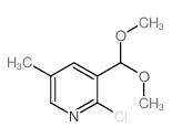 2-Chloro-3-(dimethoxymethyl)-5-methylpyridine - Chemical structure and product image